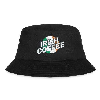 Irish Coffee Cocktail vintage Lettering Logo Retro - Bucket Hat - Schwarz - Vorne - Lela (165cm)