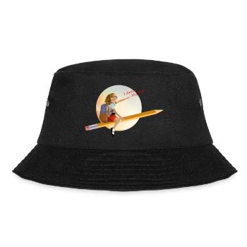 I draw my life - Bucket Hat - Schwarz - Vorne - Lela (165cm)