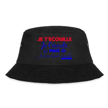 T shirt je t'écouille je t'écoute - Bob - noir - Devant - Lela (165cm)
