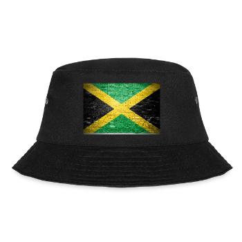 Jamaica jamaican Flag Graffiti on Brick Wall - Bucket Hat - Schwarz - Vorne - Lela (165cm)