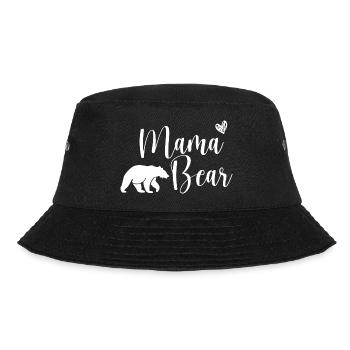 Mama bear - Mama Bär - Bucket Hat - Schwarz - Vorne - Lela (165cm)