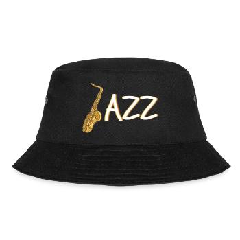 JAZZ Saxophon Saxofonist Shirt Geschenk - Bucket Hat - Schwarz - Vorne - Lela (165cm)