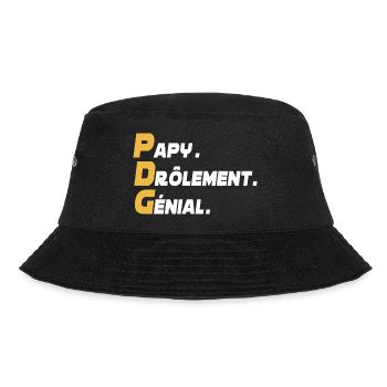 Humour PDG - papy drôlement génial - Bob - noir - Devant - Lela (165cm)