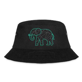 Geometric elephant geometric elephant - Bucket Hat - black - Front - Lela (165cm)