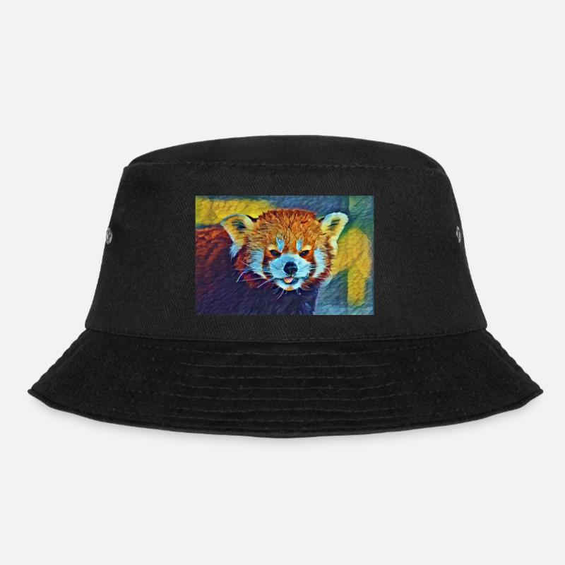 Roter Panda Stare In Slumber - Bucket Hat - Schwarz
