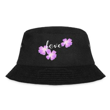 Love, Liebe - Bucket Hat - Schwarz - Vorne - Lela (165cm)