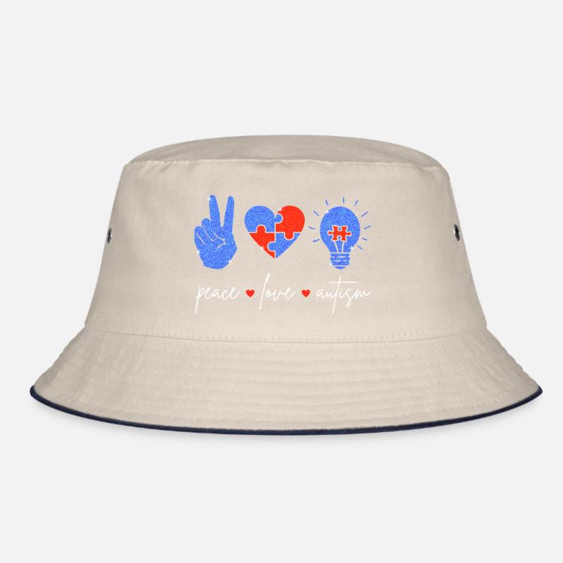 Peace Love Autism I Bucket Hat