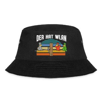 Der hat W Lan - Bucket Hat - Schwarz - Vorne - Lela (165cm)