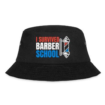 Barber Barbier Frisör Herrenfriseur Barbershop - Bucket Hat - Schwarz - Vorne - Lela (165cm)