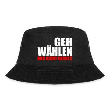 Geh wählen - Bucket Hat - Schwarz - Vorne - Lela (165cm)