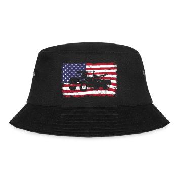 Abschleppwagen Abschleppdienst Abschlepper - Bucket Hat - Schwarz - Vorne - Lela (165cm)