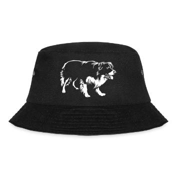 Border Collie "Black Edition" - Bucket Hat - black - Front - Lela (165cm)