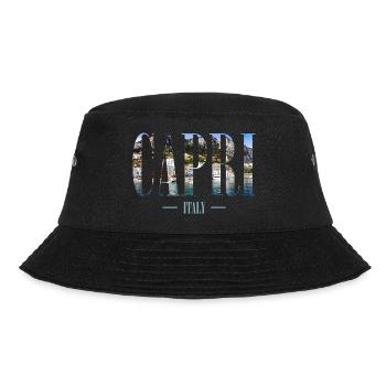 Capri Urlaub mit Strand, Skyline Insel - Bucket Hat - Schwarz - Vorne - Lela (165cm)