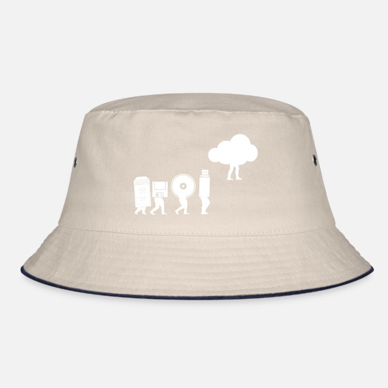 Evolution of Data Storage Coding Computer Cloud Bucket Hat