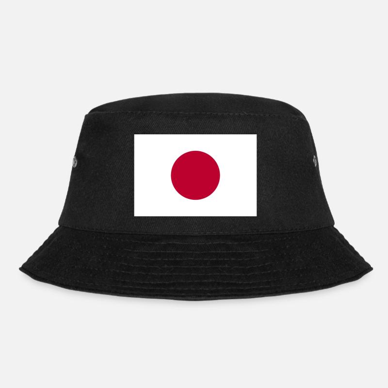 Flagge Japans - Bucket Hat - Schwarz