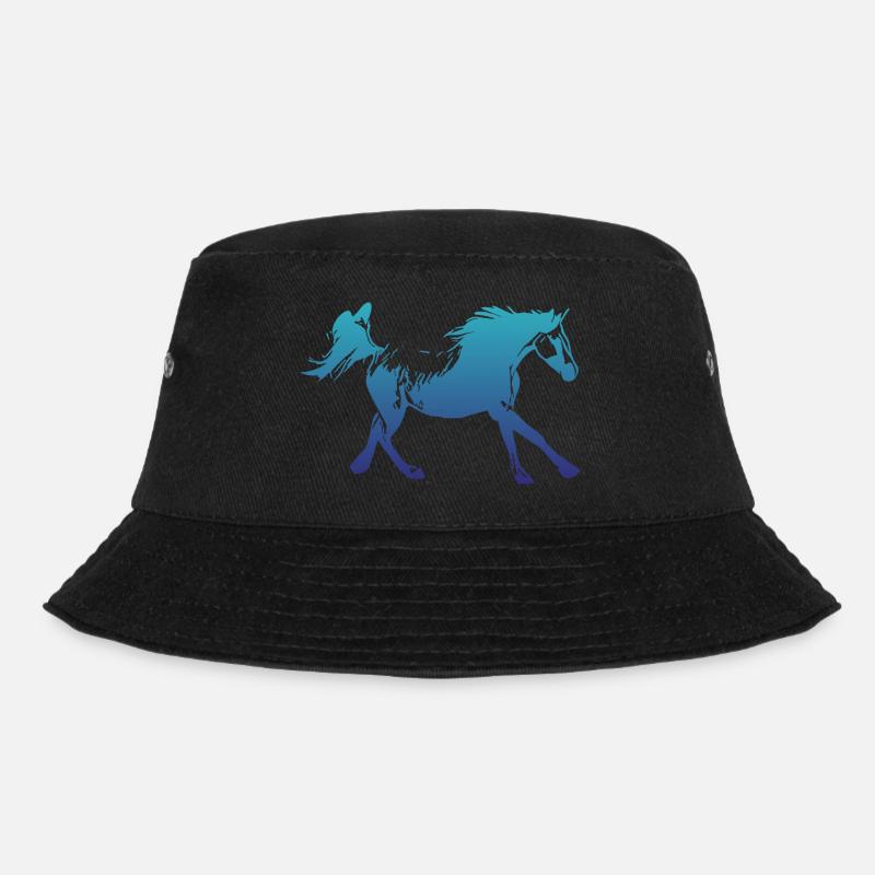 Arabian running Horse blue - Bucket Hat - Schwarz
