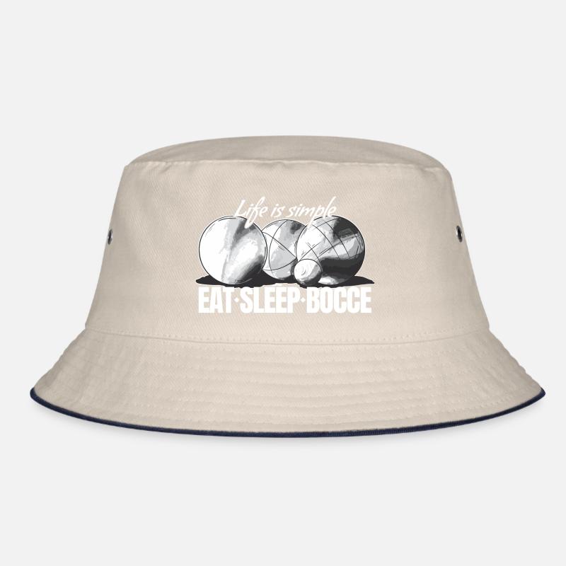 Eat Sleep Bocce Ball Set mit Jack Bocci Game Bucket Hat