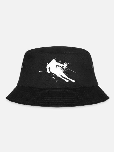 Freestyle Skiers Men Skiing Skiing Skiing - Bucket Hat - black
