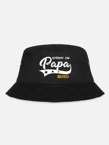 Befördert zum Papa 2023 Babyfüße - Bucket Hat - Schwarz