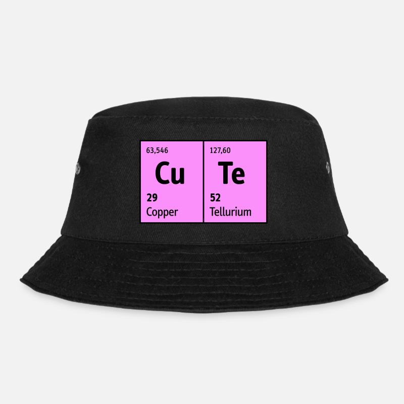 Periodic table of the elements CuTe cute cute nice - Bucket Hat - black