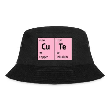 Periodensystem der Elemente CuTe süß niedlich nett - Bucket Hat - Schwarz - Vorne - Lela (165cm)