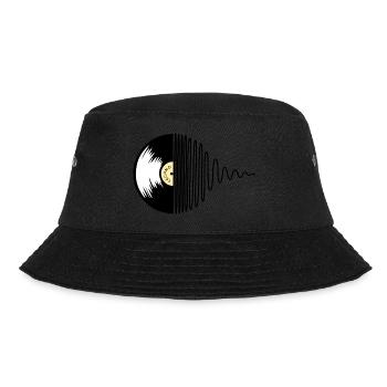 Techno Platte - Bucket Hat - Schwarz - Vorne - Lela (165cm)
