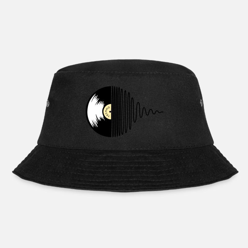 Techno Platte - Bucket Hat - Schwarz
