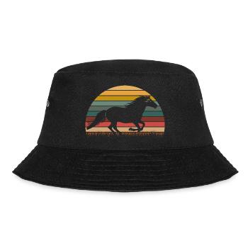 Island Pferde - Bucket Hat - Schwarz - Vorne - Lela (165cm)