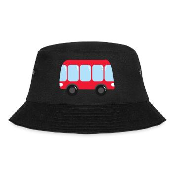 Bus Rot - Bucket Hat - Schwarz - Vorne - Lela (165cm)