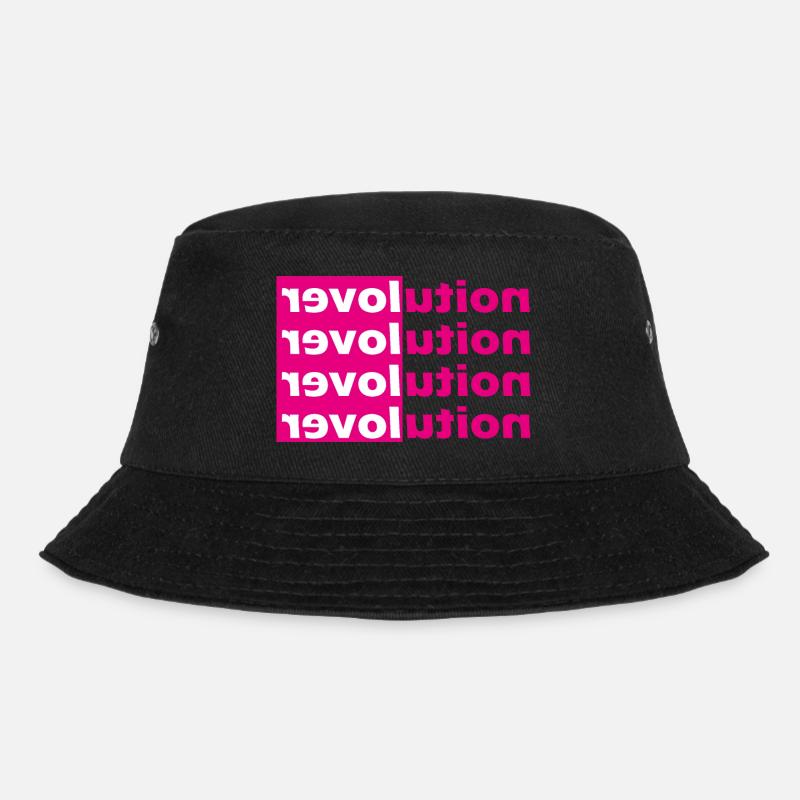 revolution lover - Bucket Hat - black