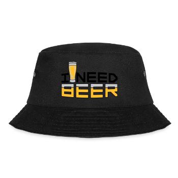I Need Beer - Bucket Hat - Schwarz - Vorne - Lela (165cm)