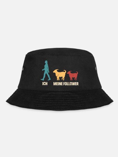 Ziege Hirte Ziegen - Bucket Hat - Schwarz