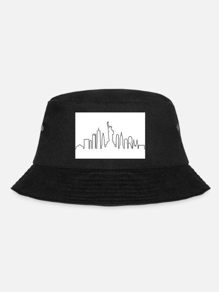 Skyline von NY - Bucket Hat - Schwarz
