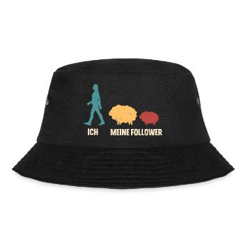 Ich Meine Follower Schaf Schafe - Bucket Hat - Schwarz - Vorne - Lela (165cm)