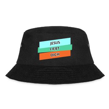 Jesus Christus von Nazareth Glaube Bibel Jesus - Bucket Hat - Schwarz - Vorne - Lela (165cm)