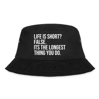 Inspiration Motivation Positiv Leben Lebenszeit - Bucket Hat - Schwarz - Vorne - Lela (165cm)