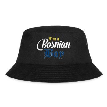Bosnien Bosnier Junge Spruch Geschenk - Bucket Hat - Schwarz - Vorne - Lela (165cm)