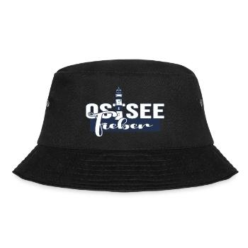 ostsee strandfeeling sommer-vibes rügen seekrank - Bucket Hat - Schwarz - Vorne - Lela (165cm)