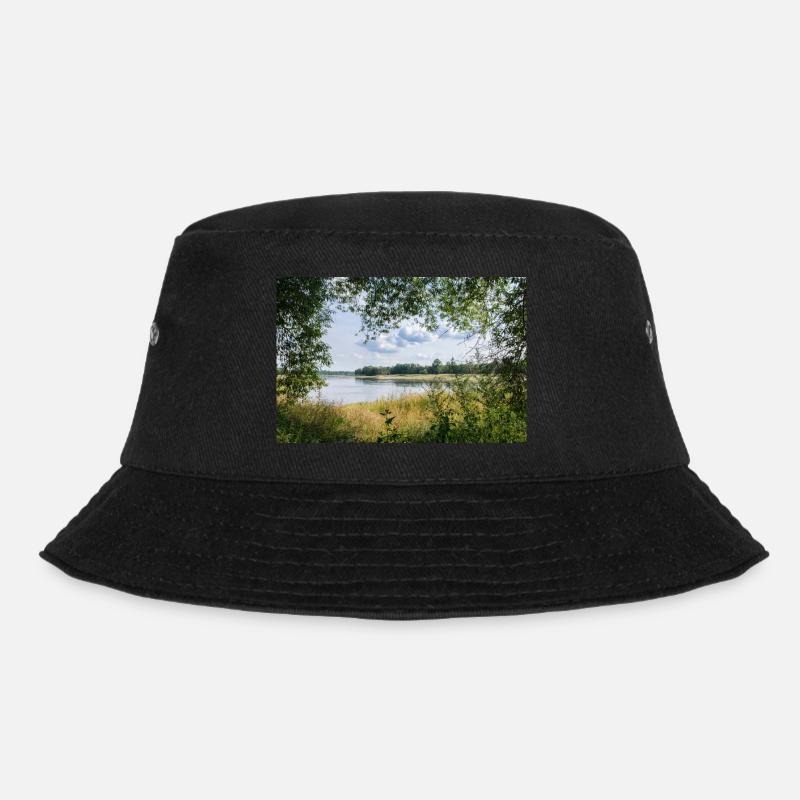 Idyllische Flusslandschaft - Bucket Hat - Schwarz
