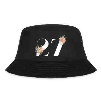 27th Anniversary Flowers (Gift of 27 years) - Bucket Hat - black - Front - Lela (165cm)