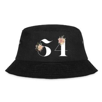 54th Anniversary flowers (Gift of 54 years) - Bucket Hat - black - Front - Lela (165cm)