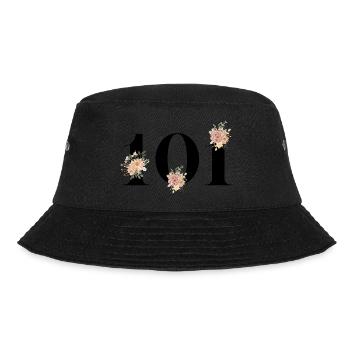 Blumen zum 101-jährigen Jubiläum (Geschenk von 101 Jahren) - Bucket Hat - Schwarz - Vorne - Lela (165cm)