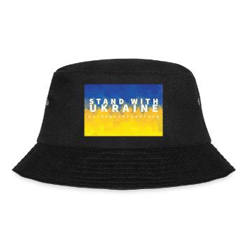 Stand with Ukraine - Bucket Hat - Schwarz - Vorne - Lela (165cm)