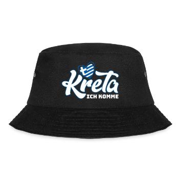 Kreta ich komme Griechenland Urlaub - Bucket Hat - Schwarz - Vorne - Lela (165cm)