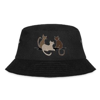 Katzen - Bucket Hat - Schwarz - Vorne - Lela (165cm)