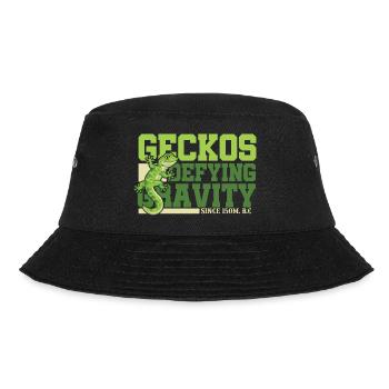 Geckos Defying Gravity - Bucket Hat - Schwarz - Vorne - Lela (165cm)