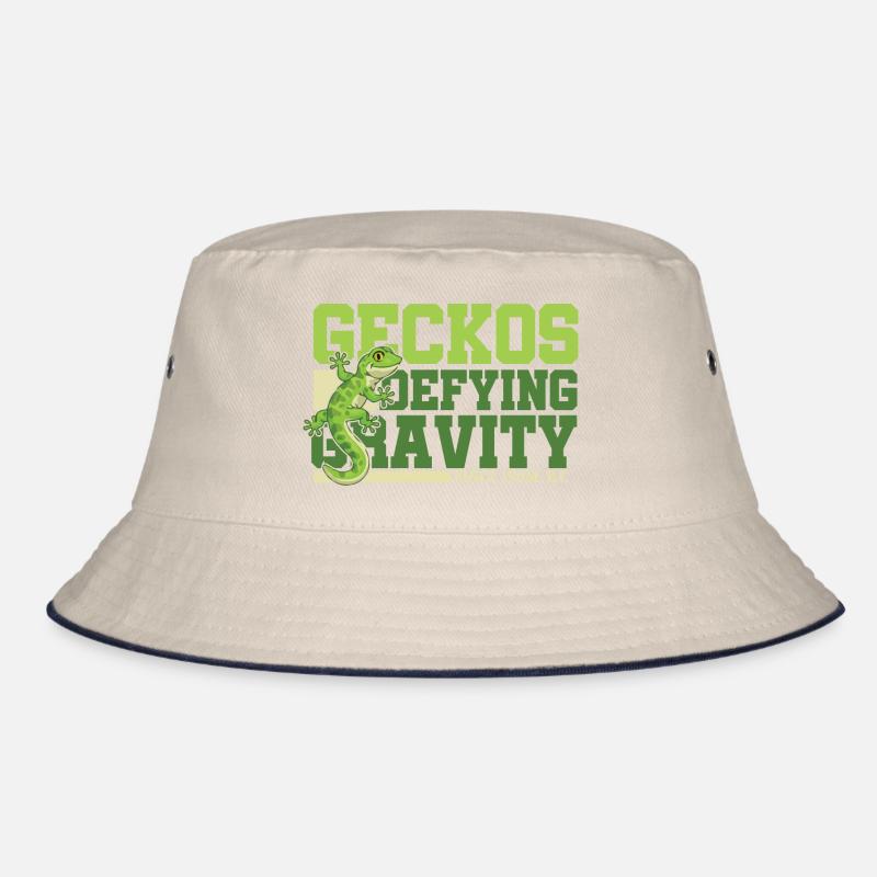 Geckos Defying Gravity Bucket Hat