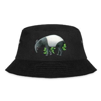 kleiner Tapir - Bucket Hat - Schwarz - Vorne - Lela (165cm)