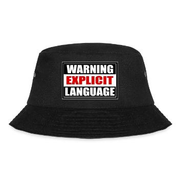 Achtung grobe Sprache - Bucket Hat - Schwarz - Vorne - Lela (165cm)