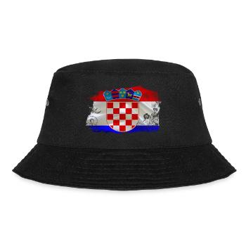 Croatia Croatian Hrvatska Croatia Croats vatreni - Bucket Hat - black - Front - Lela (165cm)
